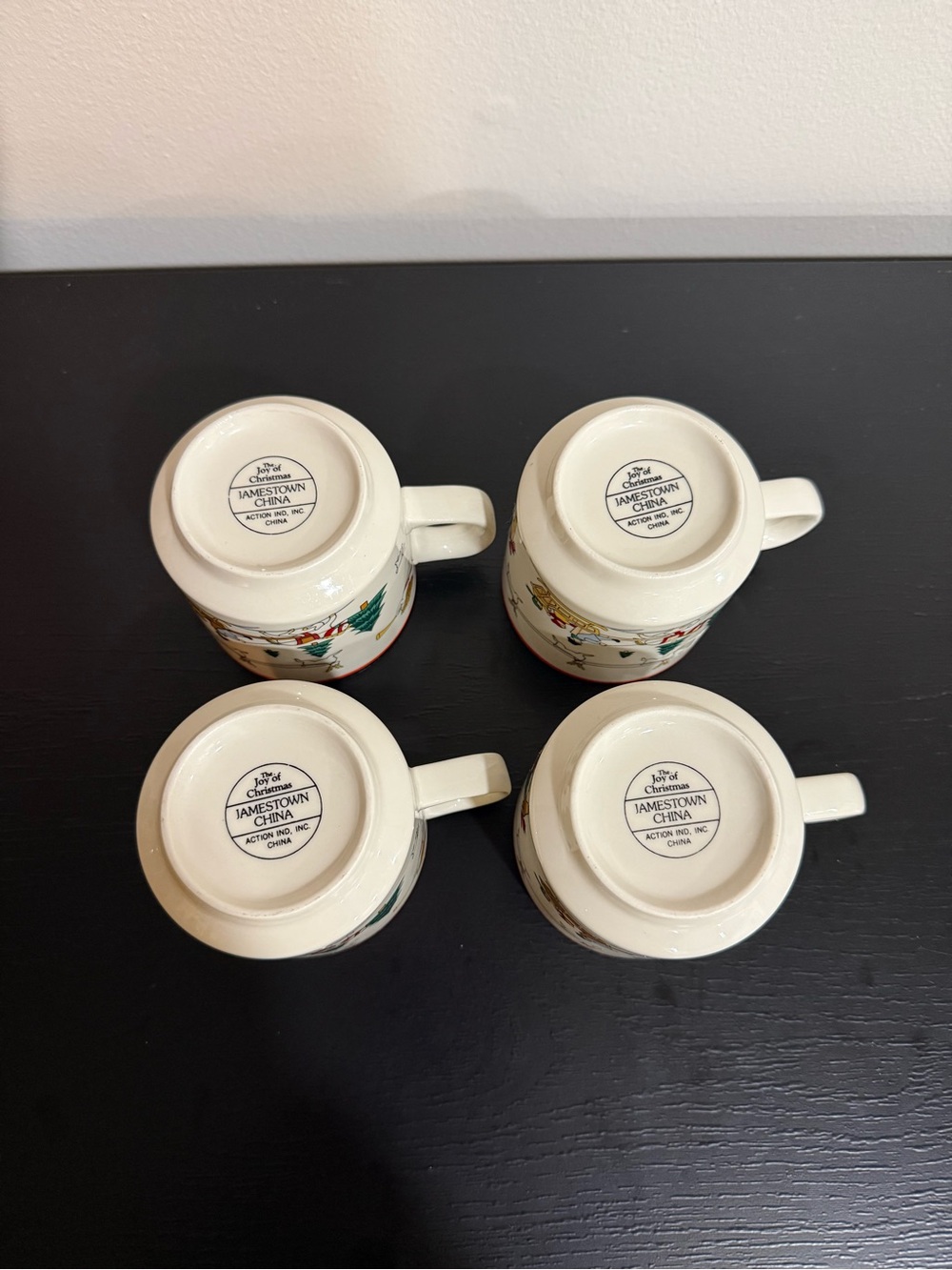 Jamestown China - The Joy of Christmas Ceramic Mug Set of 4 - Picture 6 of 6